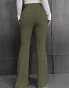 Ribbed High Waist Bootcut Pants