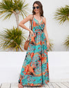 Printed Surplice Spaghetti Strap Dress