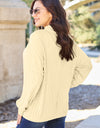 Basic Bae Full Size Ribbed Exposed Seam Mock Neck Knit Top
