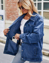 Button Up Denim Jacket with Pockets
