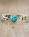 Handmade Heart Shape Natural Stone Bracelet