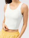 Round Neck Wide Strap Active Tank