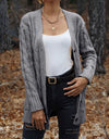 Cable-Knit Button Down Cardigan