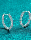 Moissanite 925 Sterling Silver Huggie Earrings
