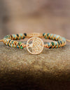 Handmade Tree Shape Beaded Copper Bracelet