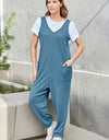 Double Take Full Size Sleeveless Straight Jumpsuit