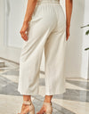 Drawstring Paperbag Waist Wide Leg Pants