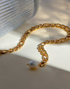 Stainless Steel Chain Pearl Anklet Bracelet