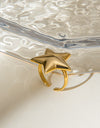 18K Gold-Plated Stainless Steel Star Ring