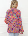 Button Up Dropped Shoulder Cardigan