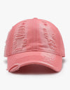 Distressed Adjustable Cotton Baseball Cap