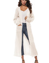 Long Sleeve Open Front Buttoned Cardigan