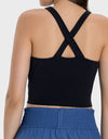 Crisscross Grecian Neck Active Cami