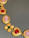Copper Inlaid Rhinestone Necklace