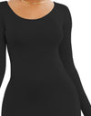 Round Neck Long Sleeve Maxi Wrap Dress