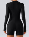 Half Zip Long Sleeve Active Romper