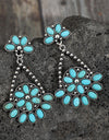Artificial Turquoise Teardrop Earrings