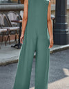Full Size V-Neck Wide Strap Jumpsuit