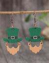 Wooden Hat Shape Dangle Earrings