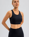 Round Neck Cutout Cropped Active Tank