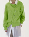 Dropped Shoulder Buttoned Cardigan