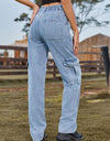 High Waist Cargo Jeans