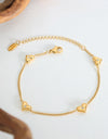 Titanium Steel Zircon Heart Bracelet