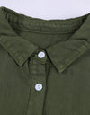 Pocketed Button Up Short Sleeve Denim Shirt