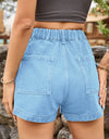 High Waist Denim Shorts with Pockets