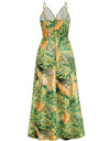 Printed Surplice Spaghetti Strap Dress
