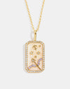 Rhinestone Constellation Pendant Copper Necklace