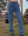 High Waist Cargo Jeans