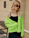 Dropped Shoulder Button Up Cardigan