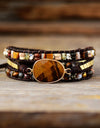 Geometrical Shape Triple-Layer Bracelet
