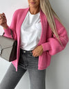 Open Front Dropped Shoulder Cardigan