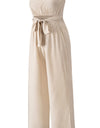 Tied Cutout Tube Wide Leg Jumpsuit