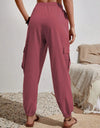 Drawstring Joggers with Cargo Pockets
