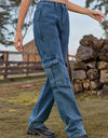 High Waist Cargo Jeans