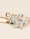 Rhinestone Butterfly Elastic Metal Belt