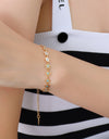 Titanium Steel Drip Oil Flower Bracelet