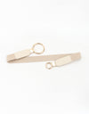 Double Ring Buckle Elastic PU Belt