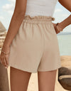 Tied Elastic Waist Shorts with Pockets