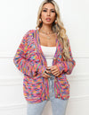 Button Up Dropped Shoulder Cardigan