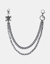 Treasure Point Shape Double Layer Alloy Belt