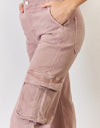 RISEN Full Size High Rise Cargo Wide Leg Jeans