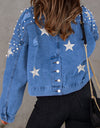 Bead Detail Denim Jacket
