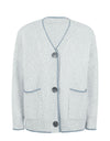 Button Down V-Neck Cardigan with Pockets