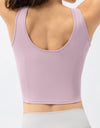 Round Neck Wide Strap Active Tank