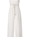 Tied Cutout Tube Wide Leg Jumpsuit