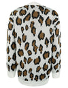 Leopard Open Front Dropped Shoulder Cardigan